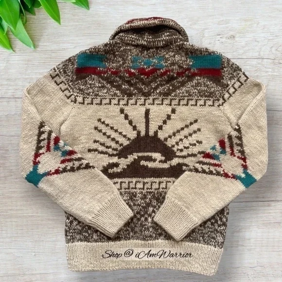 Faherty NWT Peruvian handknit sun & wave cardigan {PRICE FIRM} *shop@iamwarrior - Picture 7 of 12